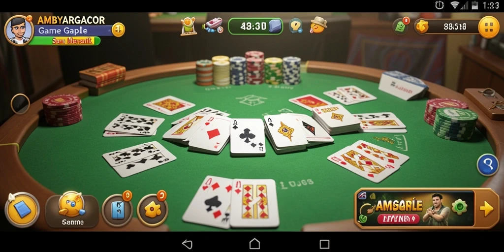 Tampilan gameplay seru dan interaktif dalam AMBYARGACOR.