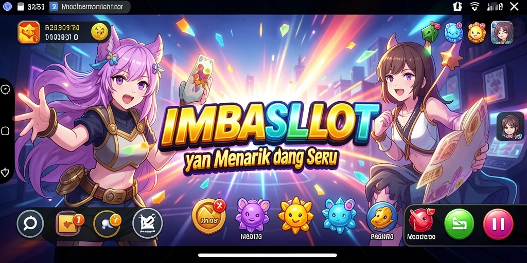 Screenshot IMBASLOT menampilkan gameplay seru dengan karakter anime.