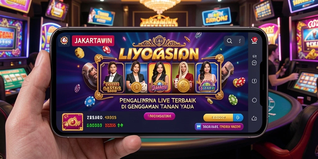Tampilan permainan langsung di JAKARTAWIN dengan dealer profesional.