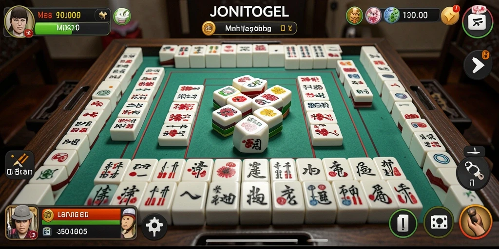 Tampilan gameplay Mahjong di JONITOGEL yang menarik dan interaktif.