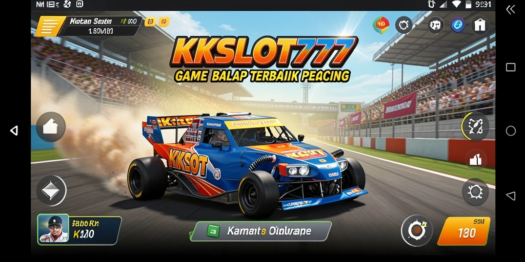 Gameplay KKSLOT777 yang mendebarkan dan penuh aksi balap.