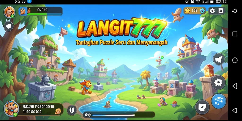 Screenshot permainan LANGIT777 menampilkan puzzle yang menarik dan menantang.