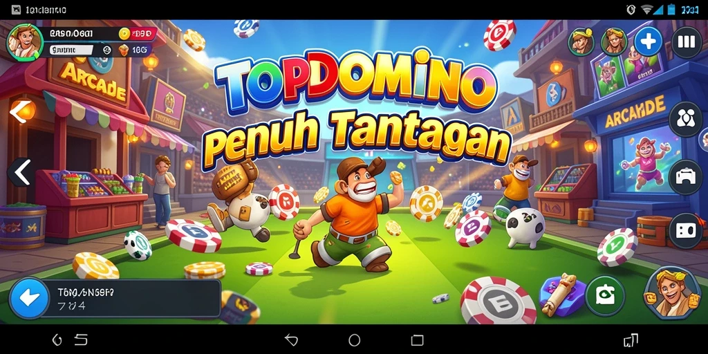Screenshot TOPDOMINO menampilkan gameplay seru dan menarik dalam genre Arcade.